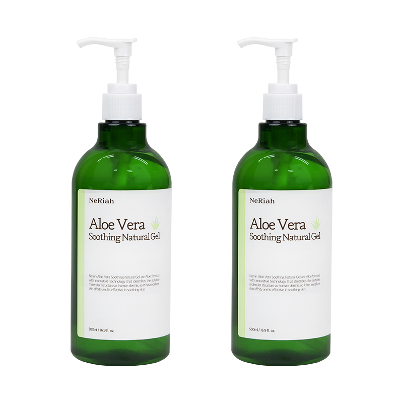 네리아 알로에 베라 수딩 네츄럴젤 500ml 1+1 수딩젤 알로에화장품 알로에베라젤 페이스 바디 로션