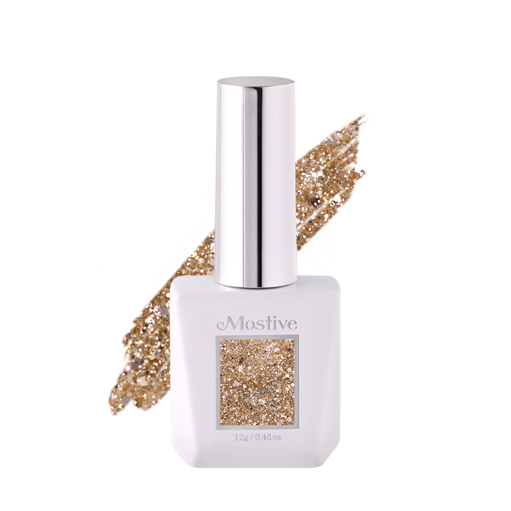 모스티브 글리터 젤 폴리시 12ml MG-005 샴페인 골드A
