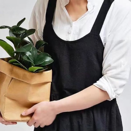 심플 노타이 루즈핏 면 앞치마