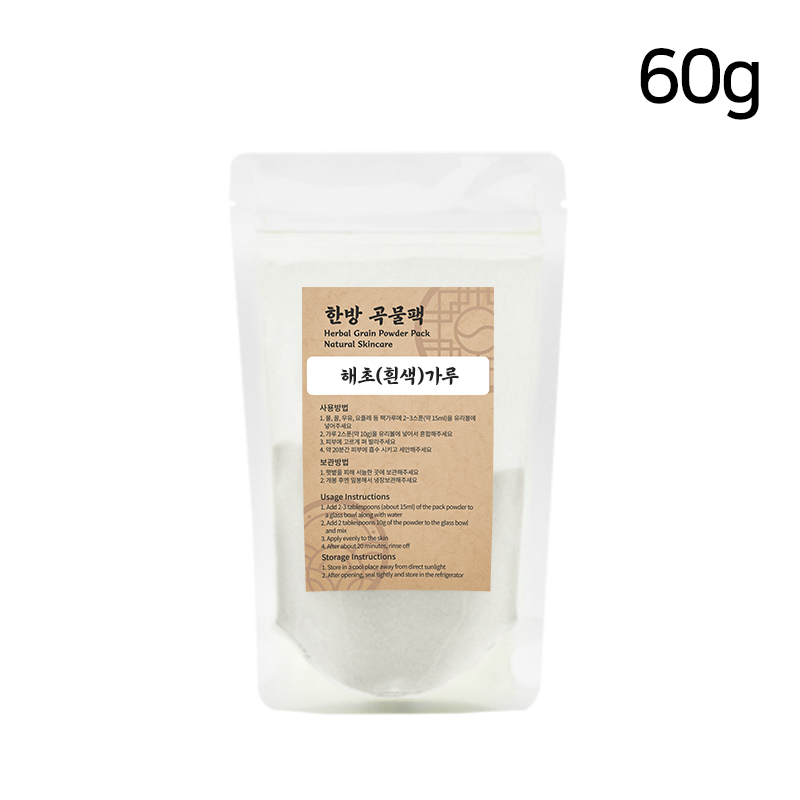 해초팩가루 흰색 60g 한방 곡물팩