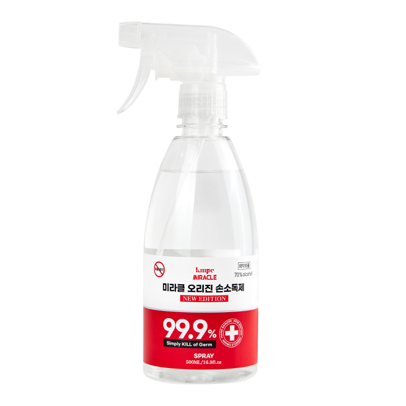 미라클 스프레이형 손소독제 500ml 에탄올 70% 손세정제 뿌리는 세니타이저 의약외품