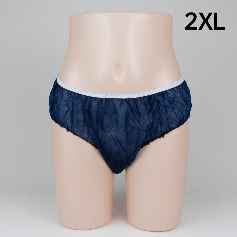 일회용 삼각팬티 블루 100장 2XL 부직포 속옷 위생 팬티