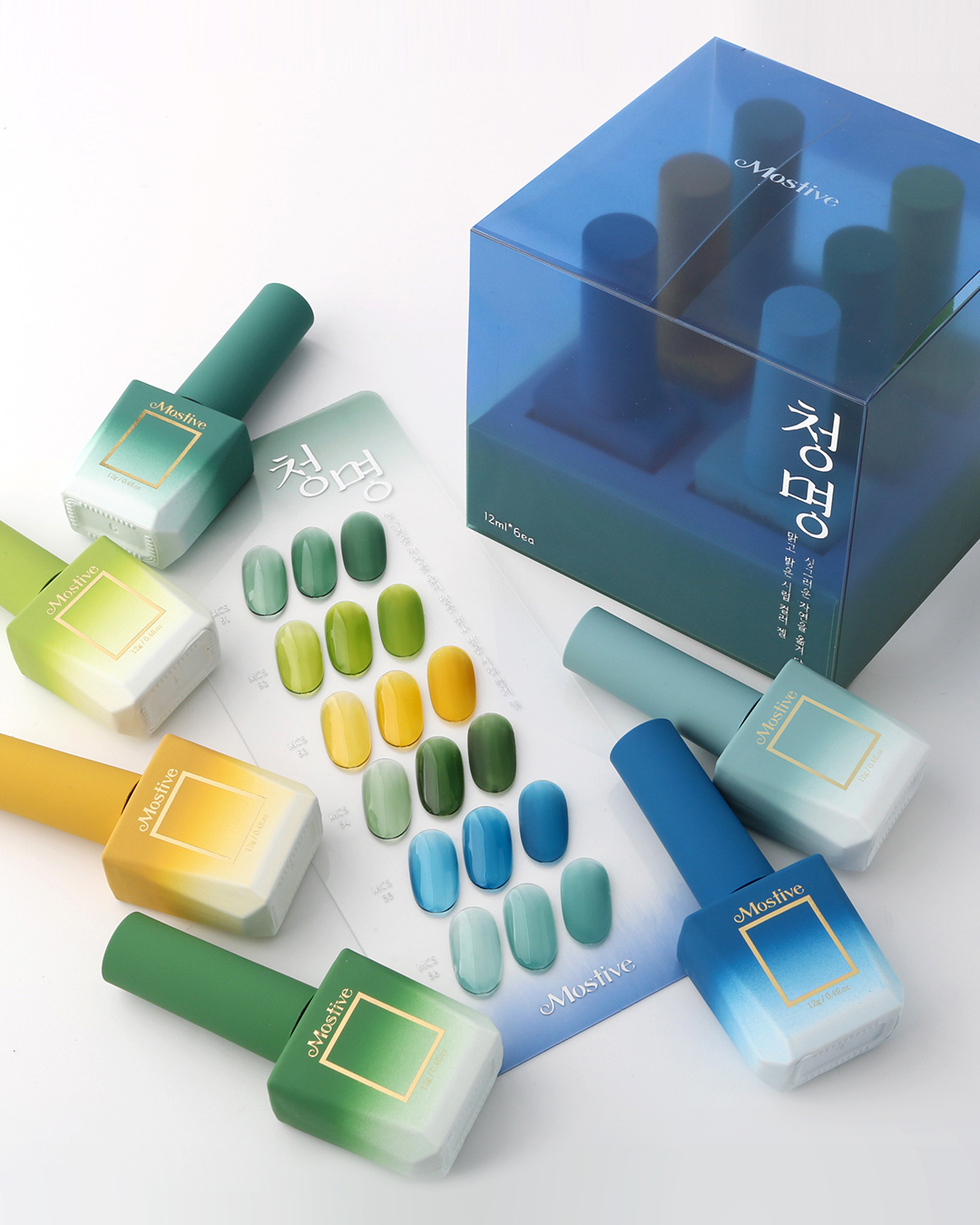 모스티브 시럽 젤 폴리시 12ml 청명 6종 패키지