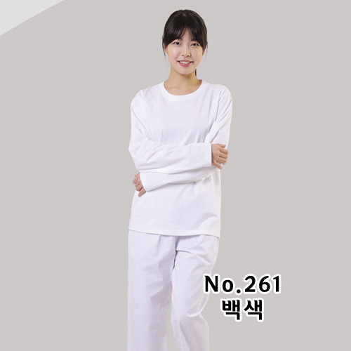 20수 순면 스파복 SET 261 순면백색 최소구매수량100셋트