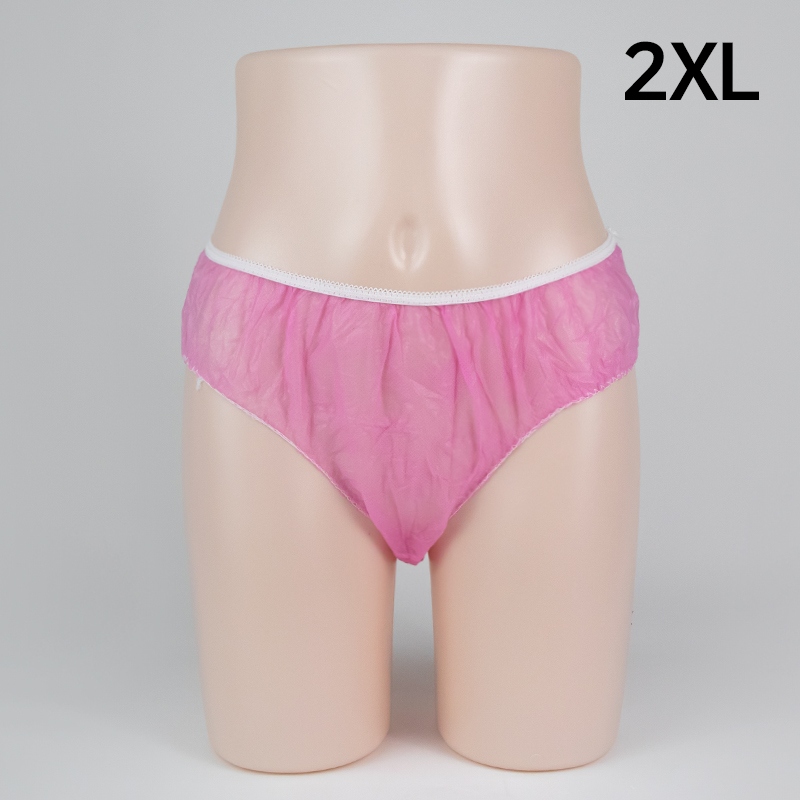 일회용 삼각팬티 핑크 100장 2XL 부직포 속옷 위생 팬티