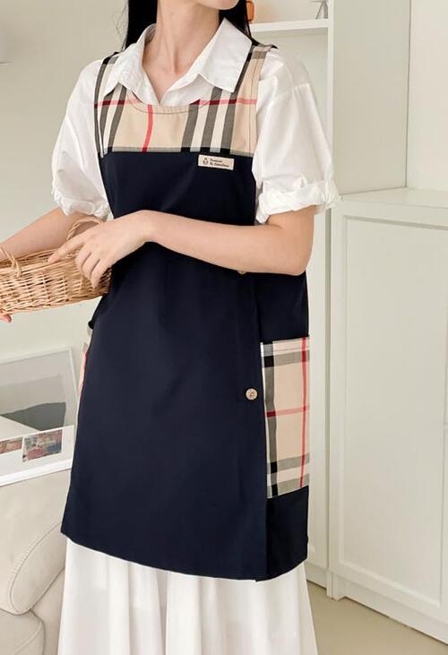 소담폴리네이비_버전2_원피스형 앞치마 [ 착용감이 편안하고 구김이 적어요 ]