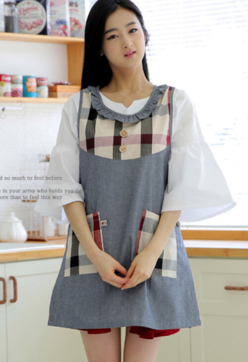 코튼캔디♡원피스형앞치마[고급스러운 핸드메이드제품][어린이집 선생님앞치마, 단체앞치마 추천!!][빅사이즈가능]