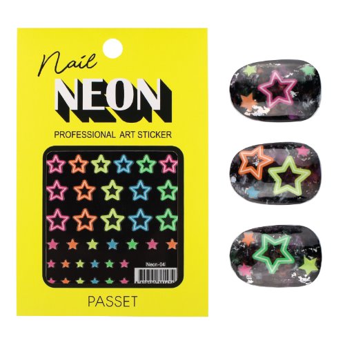 파셋 네일스티커 네온아트 Neon-04 별,스타