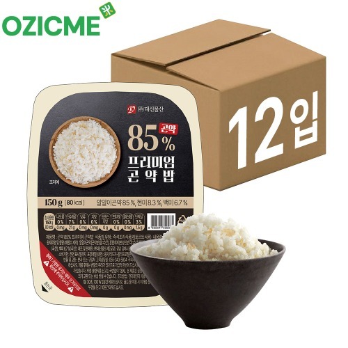 (오직미)곤약 85% 프리미엄곤약밥 150gx12개/24개 80kcal 밥맛 그대로 한끼 대신곤약