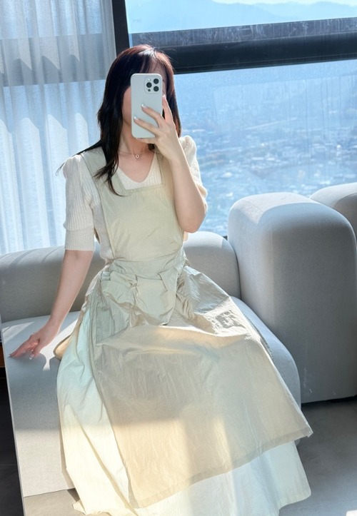 소녀감성 레이어드 나일론원단 방수앞치마