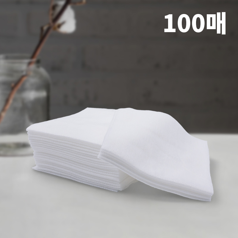 뷰티 클렌징시트 일회용해면 100매 일회용 부직포 벌크 리필형