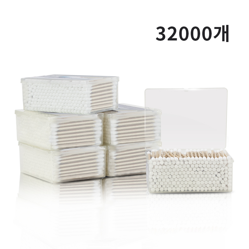 순면 고급 크린면봉 32000개 천연솜 코튼 고급 위생