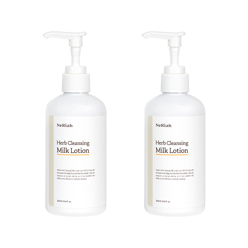 네리아 허브 클렌징 밀크 로션 250ml 1+1 피부과 밀크클렌저 에스테틱 클렌져 순한 클린징로션
