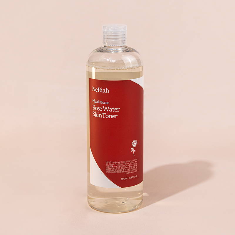 네리아 히알루론산 장미수 로즈 스킨토너 500ml 진정 약산성 수분 로즈워터 대용량토너 93% 장미꽃수