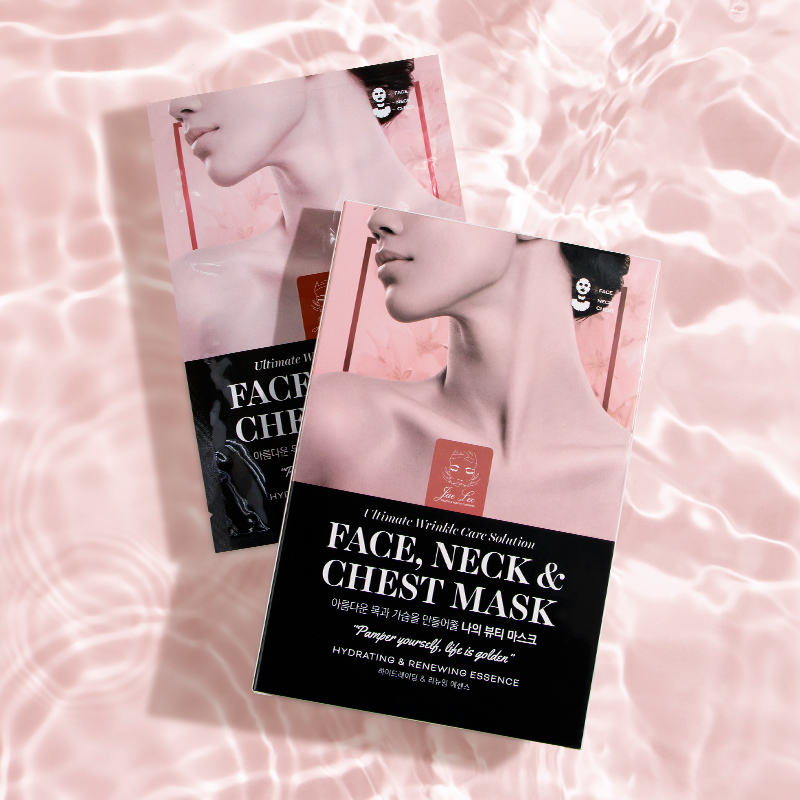 JAE LEE SPA 페이스 넥 체스트 마스크팩 5매 데콜테 크루즈 여행 전문가용 마스크시트 수분 탄력 리프팅