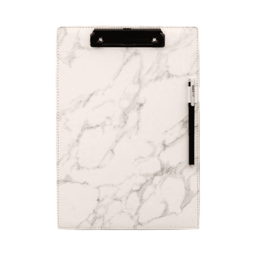 대리석 패턴 가죽 클립보드