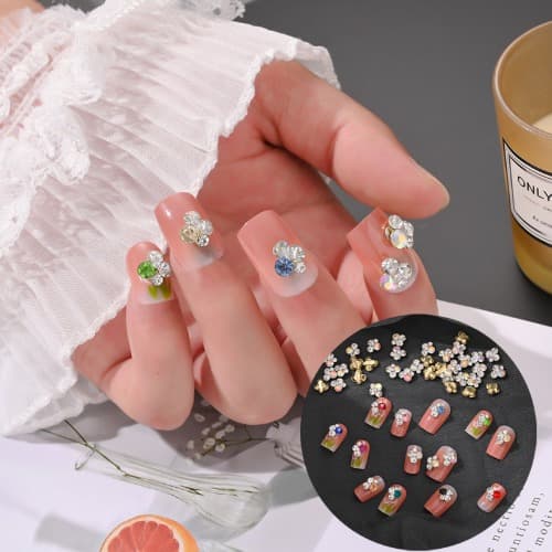 3D 쓰리포인트 크리스탈 보석네일파츠 10개입