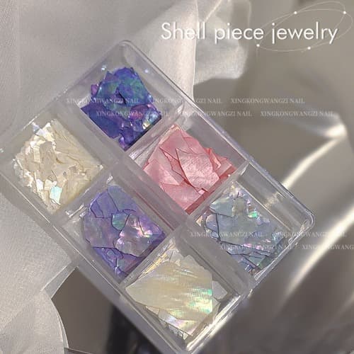 바다 자개 네일 글리터 판자개 실속형 6종 세트