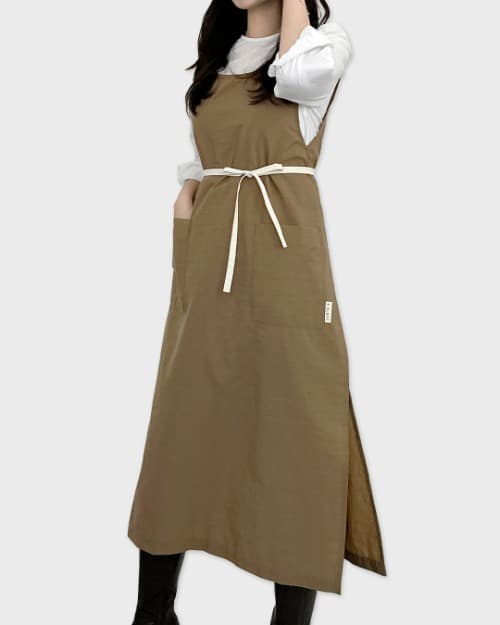 페더리 원피스 앞치마 [camel]