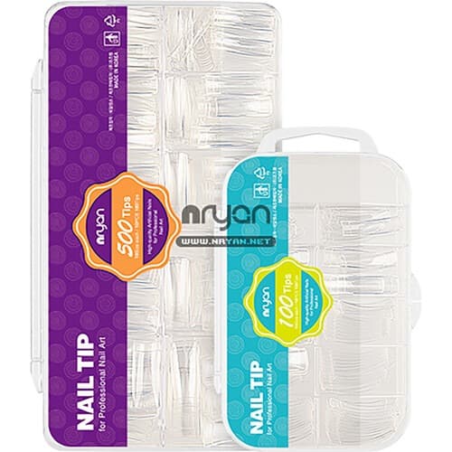 NRYAN 엔리안 네일 팁 레귤러 (내추럴/클리어) 500tips (턱있음)
