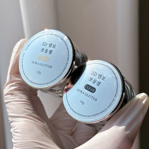 아우라글리터 3D 엠보 쪼물젤 10g 대용량 클리어 캐릭터